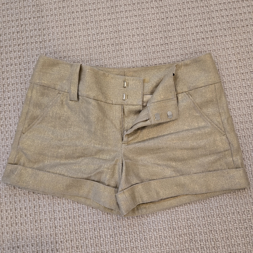 Alice + Olivia gold Shorts